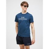 Peak Performance Erkek T-Shirt, Kısa Kollu, Bisiklet Yaka, Mavi, L