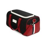 Peakmotion Unisex Kalite Suni Deri ve Imperteks Seyahat ve Fitness Spor Çantası - Kırmızı - Siyah