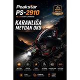 Peakstar PS-2910 3000 Lümen Şarjlı Profesyonel Zoomlu Kamp Avcı Balıkçı Kafa Lambası Feneri - Genel