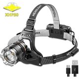 PeakStar PS-8002 3000 Lümen Sensörlü Kafa Feneri Alüminyum Malzeme ile USB Şarjlı
