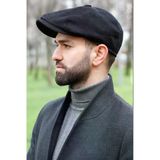 Peaky Blinders Model Kasket Kaşe Kumaş Siyah L