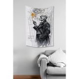 Peaky Blinders Thomas Shelby Desenli Duvar Örtüsü Duvar Halısı Tapestry Süetimsi Dokulu%100 Polyester Kumaş