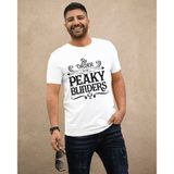 Peaky Blinders Yazılı Regular Fit Erkek Tişört Siyah Ve Beyaz Renk Seçenekli