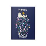 Peanuts Okul günlüğü günlük tarihli Eylül 2022 / Haziran 2023 - Okul takvimi Snoopy çıkartmalı - Boyut 14,2 x 19,3 cm - 320 sayfa - mavi