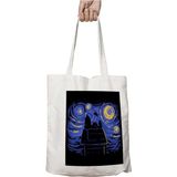Peanuts Van Goghs A Snoopy Night Sky Iki Tarafı Kalıcı Baskılı Yıkanabilir Çanta