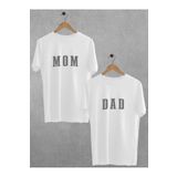 Pear Wear Mom Dad Baskılı 2'li Tişört Cinsiyet Partisi Anne Baba Oversize Çift T-shirt