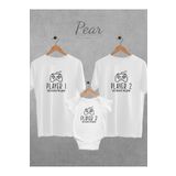 Pear Wear Player 1-2-3 Baskılı 3'lü Takım Anne Baba Bebek Zıbın Oversize T-shirt Body