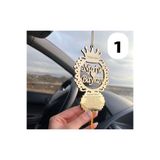 PEARGE HEDİYELİK Araba Dikiz Aynası Süsü Pleksi 8 x 13cm ( İPLİ MODELDİR )