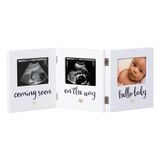 Pearhead Triple Sonogram Hatıra Fotoğraf Çerçevesi, Bebek Hatıra Resim Çerçevesi, Cinsiyetsiz Bebek Kreş Dekoru, Anneler Günü Aksesuarı, Beyaz