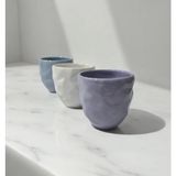 Pearl 3'lü El Yapımı Seramik Kupa Seti -Renkli Modern Kahve & Çay Kupası Mug - 3 Adet - Çok Renkli