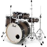 Pearl DMP905/C262 Decade Maple Satin Black Burst 5 Parça (20B/10T/12T/14F/14S) Aksamlı Akustik Davul Seti - Siyah