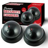 Pearl Enterprises Sahte güvenlik gözetleme CCTV kubbe kamerası, kırmızı LED ışıklı, dış mekan, iç mekan, kablosuz ev kamera sistemi, pille çalışır, ev veya iş için gerçekçi görünüm, hırsızlığa karşı 2'li paket