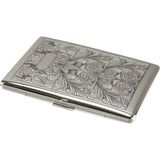 Pearl Japan Cosmos Arabesque 9'lu Metal Uzun Sigara Tabakası - Gümüş - Standart