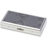 Pearl Japan Snake Erika Metal Krom 12'li Uzun Sigara Tabakası - Gümüş - Standart