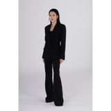 Pearl Kadın Siyah Krep Blazer Ceket – Modern, Rahat ve Stil Sahibi Ofis & Günlük Kombinler İçin - 42