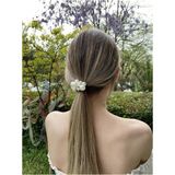 Pearly Handmade Bol İncili Lastik Toka Iri İnci Saç Aksesuarı