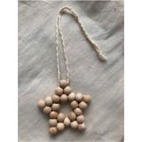 Pearly Handmade Dekoratif Ahşap Boncuklu Yıldız Süs Kapı Duvar Mutfak Süsü