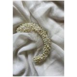 Pearly Handmade Gelin Saç Aksesuarı, inci tarak toka, kristal beyaz taşlı düğün toka topuz tokası