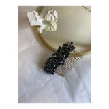 Pearly Handmade Lacivert Kristal Gold Tarak Toka
