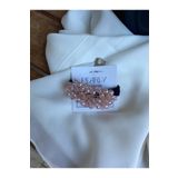 Pearly Handmade Pembe Kristal Saç Lastik Tokası