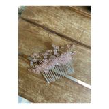 Pearly Handmade Pembe Kristal Tarak Toka