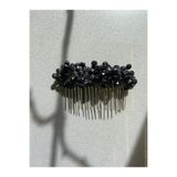 Pearly Handmade Siyah Kristal Toka Tarak Toka