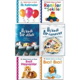 Pearson Çocuk Kitapları - Üç Kedi Bir Dilek + Üç Kedi Bir Canavar + Bebek Dokun Hisset ( Renkler ve Şekiller + Ilk Kelimeler + Evcil Hayvanlar + Bıcı Bıcı ) / 6 Kitap Set Çocuk Aktivite Kitapları