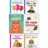 Pearson Çocuk Kitapları - Utangaç Ayı Monti + Bir Yumak Dostluk + Bebek Dokun Hisset Ciltli ( Renkler ve Şekiller + Ilk Kelimeler + Evcil Hayvanlar + Bıcı Bıcı ) / 6 Kitap Set Çocuk Aktivite Kitapları