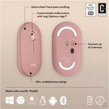Pebble 2 M350s Kablosuz Bluetooth Sessiz Optik Mouse Pembe 910-007014