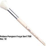 Pebeo Ponpon Mop Fırça Beyaz Keçi Kılı Seri 758 AL No:12
