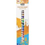 Pebeo Pop Art Guaj Boya Seti 17X10ML + 15ML Beyaz 669810 - Karışık Renk