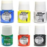 Pebeo Setacolor Opak Kumaş Boyası Seti 6 x 45 ml Ana Renkler ile Yaratıcı Projeler İçin