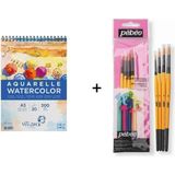Pebeo Suluboya Fırça Seti:2 - 4'lü ve Van Dyck Defter A5 300GR - Karışık-Çok Renkli - standart