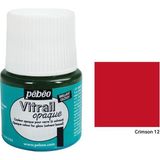 Pebeo Vitrail Cam Boyası 45 ml - 12 Crimson Opaque Özellikli Sanatsal Malzeme