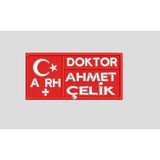 Peç Arma Doktor Isimlik – Kişiye Özel Nakışlı Yaka Kartı | Arthur.com.tr - Kırmızı