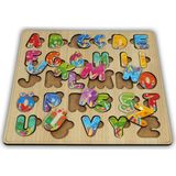 Peçete Dünyası 29 Parça Ahşap Puzzle Alfabe Bul Tak Çocuk Oyuncak