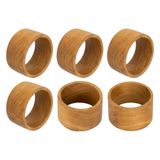 Peçete Halkası Teak 6 lı Set