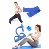 Pedal Puller Ve Loop Bant Takımı Body Trimmer Ve 60 Cm Direnç Lastiği Set Mavi - Mavi