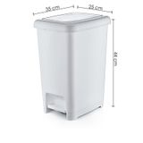 Pedallı Çöp Kovası 25 Lt Slim Beyaz