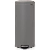 Pedallı Çöp Kovası Paslanmaz Çelik 10 Yıl Garantili Brabantia Newıcon Mıneral Concrete Grey Pedallı Çöp Kutusu 30L Bra 119187 Bkm Dizayn