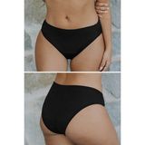 Peddon Regl Dönemine Özel Konforlu Pedkini Mayo Altı Süper Emici Düşük Bel Bikini Altı Siyah Regl Mayosu - 000-Siyah