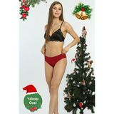Peddon Süper Emici Cherry Regl Külodu Gece Adet Dönemi Sızdırmaz Sıvı Geçirmez Hijyenik Yıkanabilir Külot - XL - Kırmızı