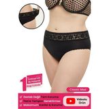 Peddon Süper Emici Classic Maxi Regl Külodu Ultra Hijyenik Yıkanabilir Sızdırmaz Sıvı Geçirmez Adet Külodu - 2XS - Siyah
