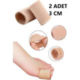 Peddy 2 Adet Ayak Başparmak Koruyucu Kumaş Kaplı Jel Silikon Tüp