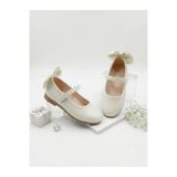 pediashoes KIZ ÇOCUK KREM CİLT ARKASI FİYONKLU ORTOPEDİK KAYMAZ TABANLI ŞIK BABET