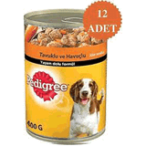 Pedigree 400 gr x 12 Adet Tavuklu ve Havuçlu Yetişkin Köpek Konservesi