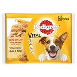Pedigree Biftekli, Kuzulu, Hindili, Havuçlu 4 x 100 gr Yaş Mama Poşet