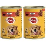 Pedigree Köpekler İçin Biftekli Konserve Yaş Mama 400 G 2li paket