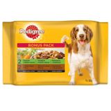 Pedigree Poşet Etli Seçenekler 4'lü Köpek Maması