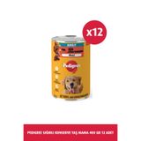 Pedigree Sığırlı Konserve Yaş Köpek Maması, 400 G, 12 Adet